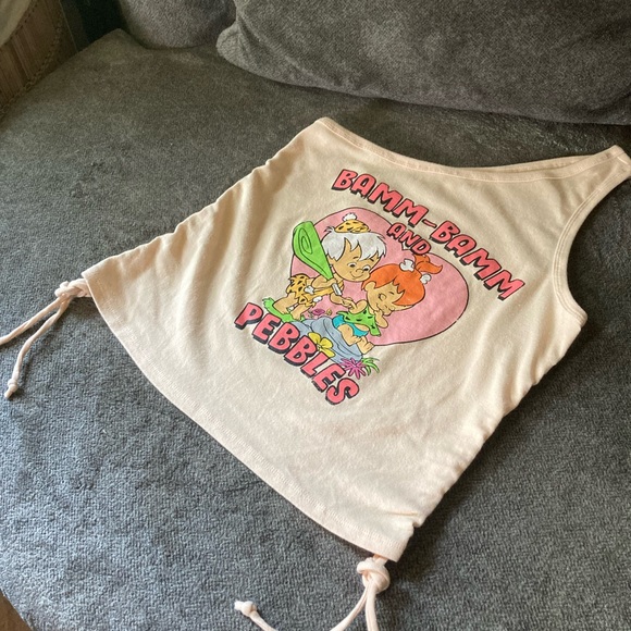 Flintstones Graphic One Shoulder Synched-Side Top - Picture 2 of 6
